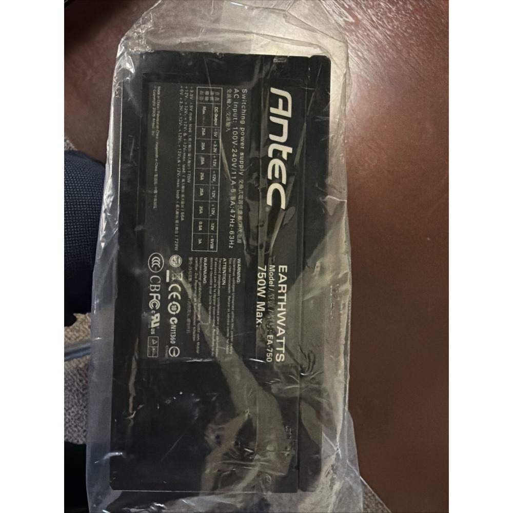Antec EarthWatts EA-750 750W ATX Power Supply Black EA750 PSU